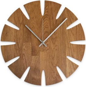 Drewniany zegar ścienny - elegancki design do salonu - KUGUMA