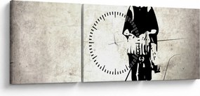 Obraz - Poczucie wolności (z zegarem) (90x30 cm)