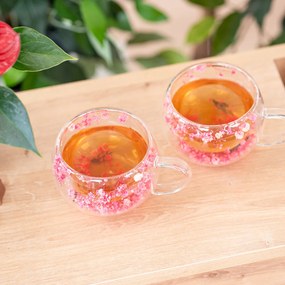 4Home Szklanka termiczna do cappuccino Blossom Hot&Cool, 270 ml, 2 szt.