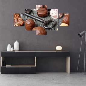 Obraz czekolady i kluczy (125x70 cm)
