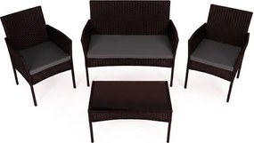Zestaw mebli ogrodowych dla 4 osób Riviera 424, technorattan brązowy
