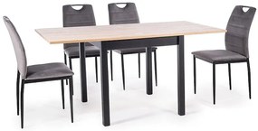Stół rozkładany FLIP 80(160)x80 dąb artisan/czarny SIGNAL