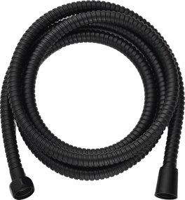 Czarny wąż prysznicowy ze stali nierdzewnej, 200 cm