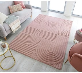 Różowy dywan wełniany Flair Rugs Zen Garden, 120x170 cm