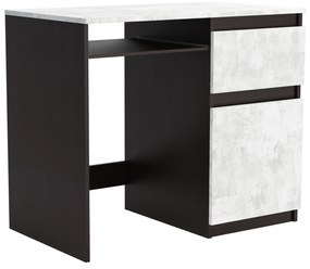 Biurko komputerowe młodzieżowe szkolne 90 cm REMI1 Wenge/Beton