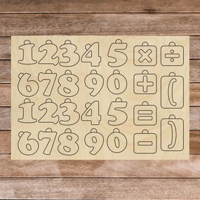 Drewniana pomoc sensoryczna Montessori - Matematyka | SENTOP H017 Topola
