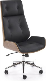 Elegancki fotel biurowy ze sklejki orzechowej Webster Halmar