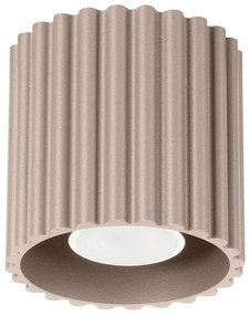 Plafon AURA 1 taupe GU10 ryflowany SOLLUX  LIGHTING