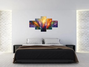 Obraz - Abstrakcja kwiatów (125x70 cm)