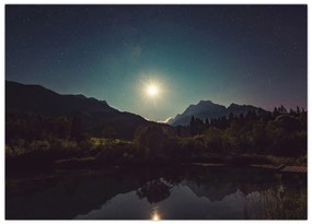 Obraz na szkle - nocne niebo (70x50 cm)