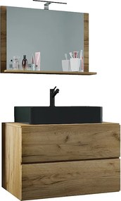 umywalka do mebli łazienkowych Lendas Dąb miodowy W. 124 x S. 80 x G. 52 cm