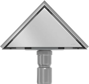Mexen Flat-T M13 wpust podłogowy trójkątny 20 x 20 cm, inox - 1010320