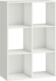 HOMCOM Regał na książki z 3 poziomami, wąski regał z zabezpieczeniem przed przewróceniem, regał do przechowywania do salonu, sypialni, biura, biały | Aosom PL