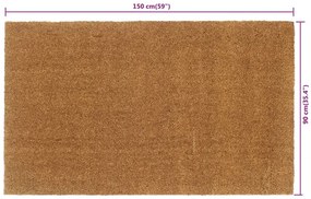 Naturalna prostokątna wycieraczka 90x150 cm K1-A52