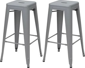 Stołek barowy MCW-A73 (zestaw 2 szt.),  szary