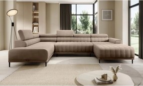 Narożnik CALDO XL Lewostronny z funkcją spania wolnostojący w tkaninie RUN AGAIN 11 WERSAL