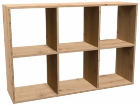 Ażurowy regał do pokoju młodzieżowego dąb artisan - Atela 4x