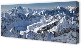 Obraz drukowany na płótnie Góry Zimą w Śniegu