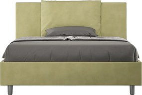 Łóżko bez stelaża tapicerowane 140x200 microfibra zielony Antea