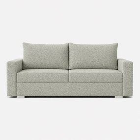 Sofa z Funkcją Spania DRAVOS Szara Boucle Nowoczesna