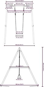 Huśtawka ogrodowa niebieska F0-R90