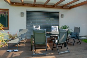 BALI - składany aluminiowy leżak ogrodowy - 2. gatunek (N437)