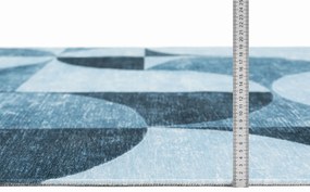 Dywan vintage Dean retro niebieski 80 cm x 215 cm