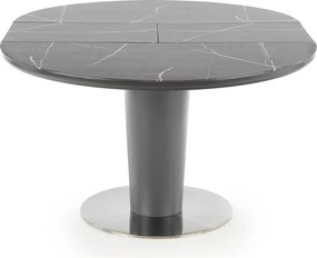 Okrągły stół Ricardo ze szklanym blatem w imitacji marmuru