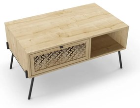 Stolik w dekorze dębu 60x100 cm Ecrin – Marckeric