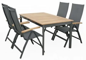 CONCEPT FSC - stół ogrodowy z blatem tekowym 150 x 90 x 75 cm