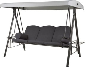 SALERNO Huśtawka ogrodowa, metalowa, szara