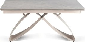 Stół Rozkładany Prostokątny LUIGI 160-240 cm Ceramiczny Szary Marmur/Kaszmir do Jadalni Japandi