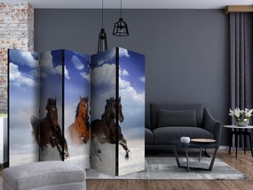 Parawan jednostronny Zwierzęta 225x172 cm 5-częściowy szary ARTGEIST B