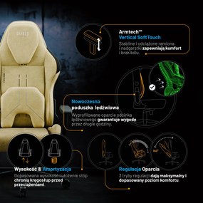 Fotel gamingowy Diablo X.One Prime, Broken Gold, Normal Size