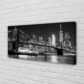 Zdjęcie na płótnie Nocna Panorama Mostu i Miasta