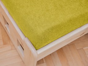 PrzytulneMieszkanie.pl Prześcieradło frotte do łóżeczka żółte 60x120 cm
