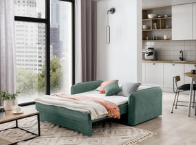 PROMOCJA Rozkładana 2-osobowa sofa LAINE, zielona II jakość