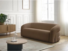 Brązowa sofa z materiału bouclé 193 cm Elina – Bobochic Paris