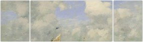 Obraz - Eugène Boudin, Ships and Sailing Boats Leaving Le Havre, reprodukcje (170x50 cm)
