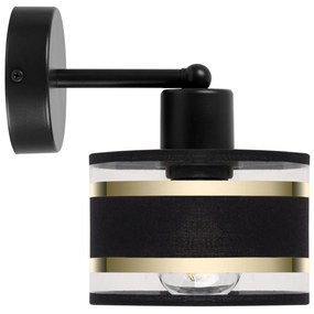 Czarny kinkiet LED  z czarnym abażurem WD-TI-1010SC-SC jednopunktowy i