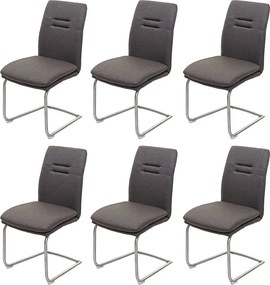 Krzesło do jadalni MCW-H70 (zestaw 6 sztuk),  szaro-brązowy