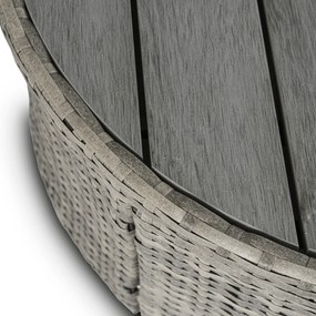 Zestaw modułowych mebli ogrodowych technorattan Island - łóżko ogrodowe