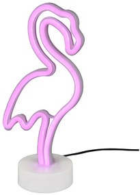 Biała lampa stołowa LED (wys. 29 cm) Flamingo – Reality