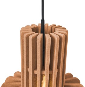 Retro Lampa Wisząca Czarna z Pomarańczowym Wnętrzem 3-punktowa - Felt Retro Oswietlenie wewnetrzne