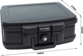 Ognioodporny box FIRE DATA 2, 165 x 440 x 370 mm, mechaniczny - na klucz