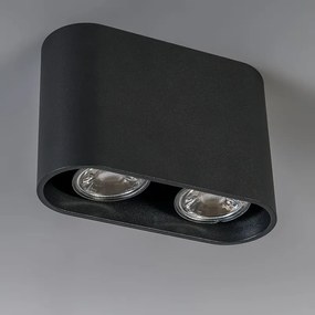 Nowoczesny reflektor czarny - Ronda Duo