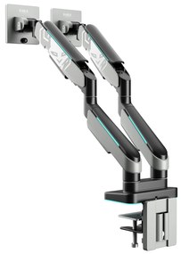 Podwójny uchwyt na monitory 49 cali, szaro-czarny RGB X-Arm Dual
