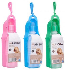 Butelka podróżna z miską dla psów 250 ml ANIMAL, zielona