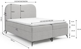 Różowe łóżko z pojemnikiem na pościel  Z5-N74