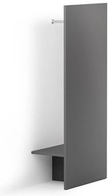 PLAN Ściana szafa ubraniowa BLOCK, 800 x 440 x 1854, grafitowa